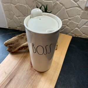 RAE DUNN by MAGENTA | “Boss” Ceramic Travel Mug
